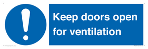 Keep doors open for ventilation